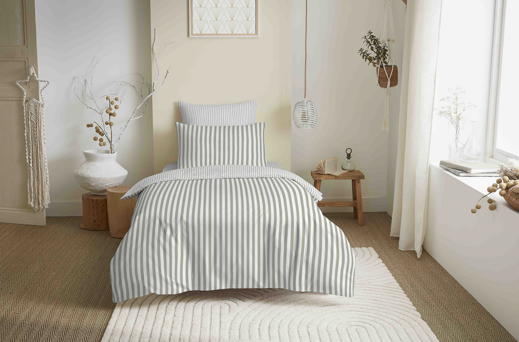 Pack Housse De Couette - 100% Coton - Palerme Eucalyptus