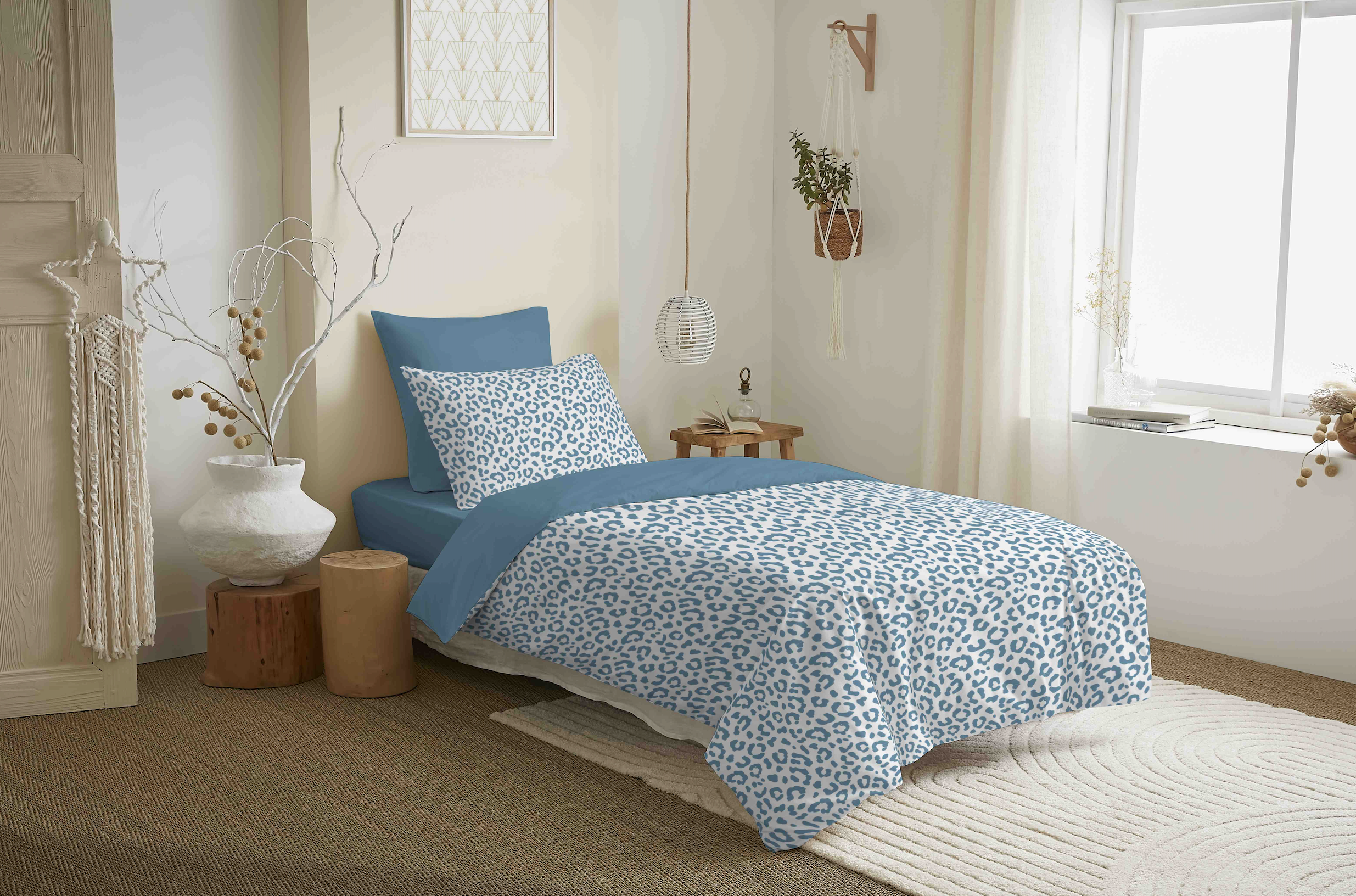 Duvet Cover Pack - 100% Cotton - Diana Blue