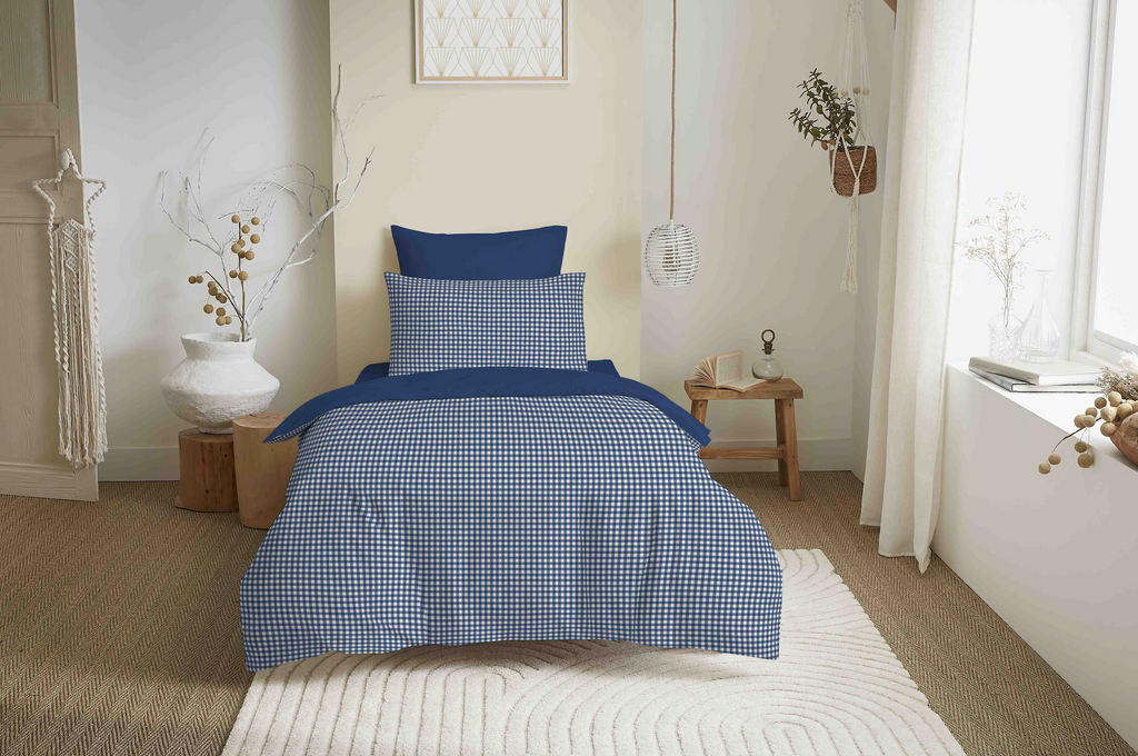 Pack Housse De Couette - 100% Coton - Gabrielle Marine