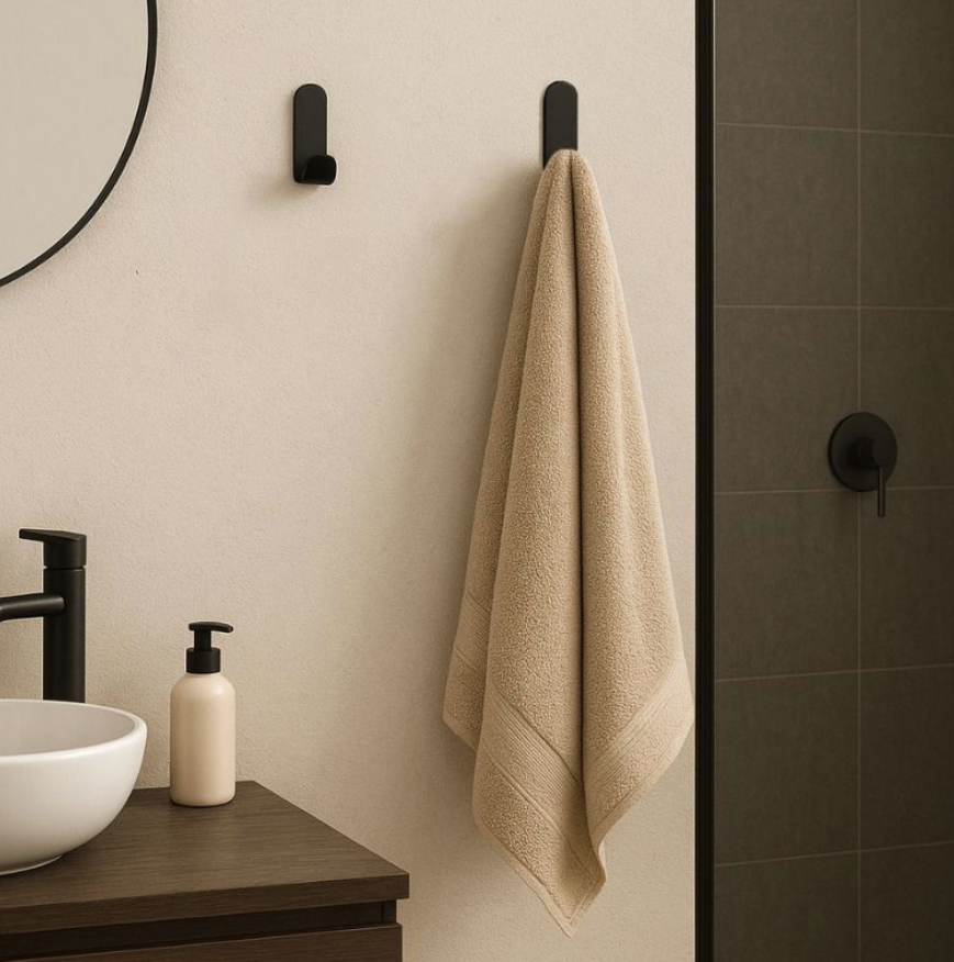 Les Malins - Set of 3 Wall Hooks - Steel - Matt Black Fine Texture