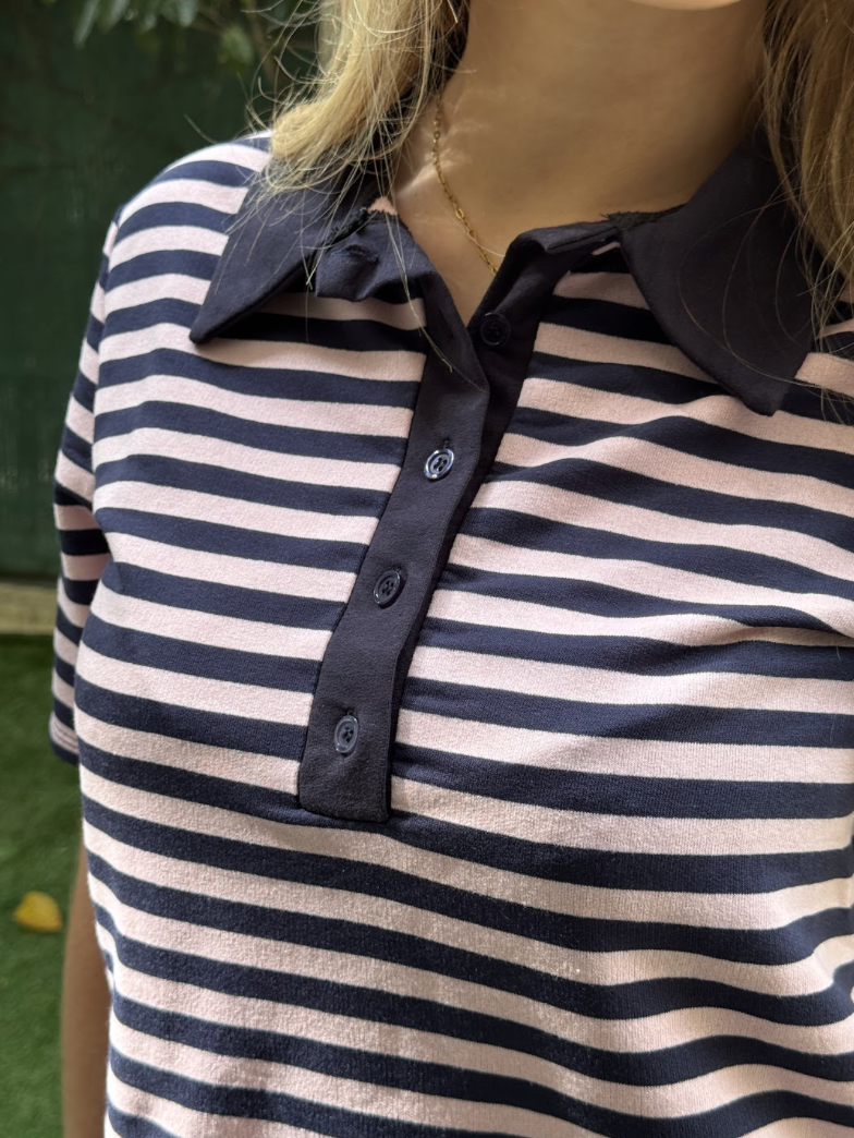 Tom Polo - Navy & Pink