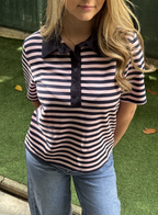 Tom Polo - Navy & Pink
