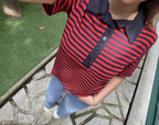 Polo Tom Azul Marino Y Rojo