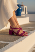 Kachina Heeled Sandals - Purple