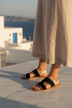 Sandalias Vernon - Negro+Oro