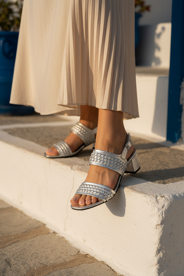 Sandales A Talons Berenice - Argent