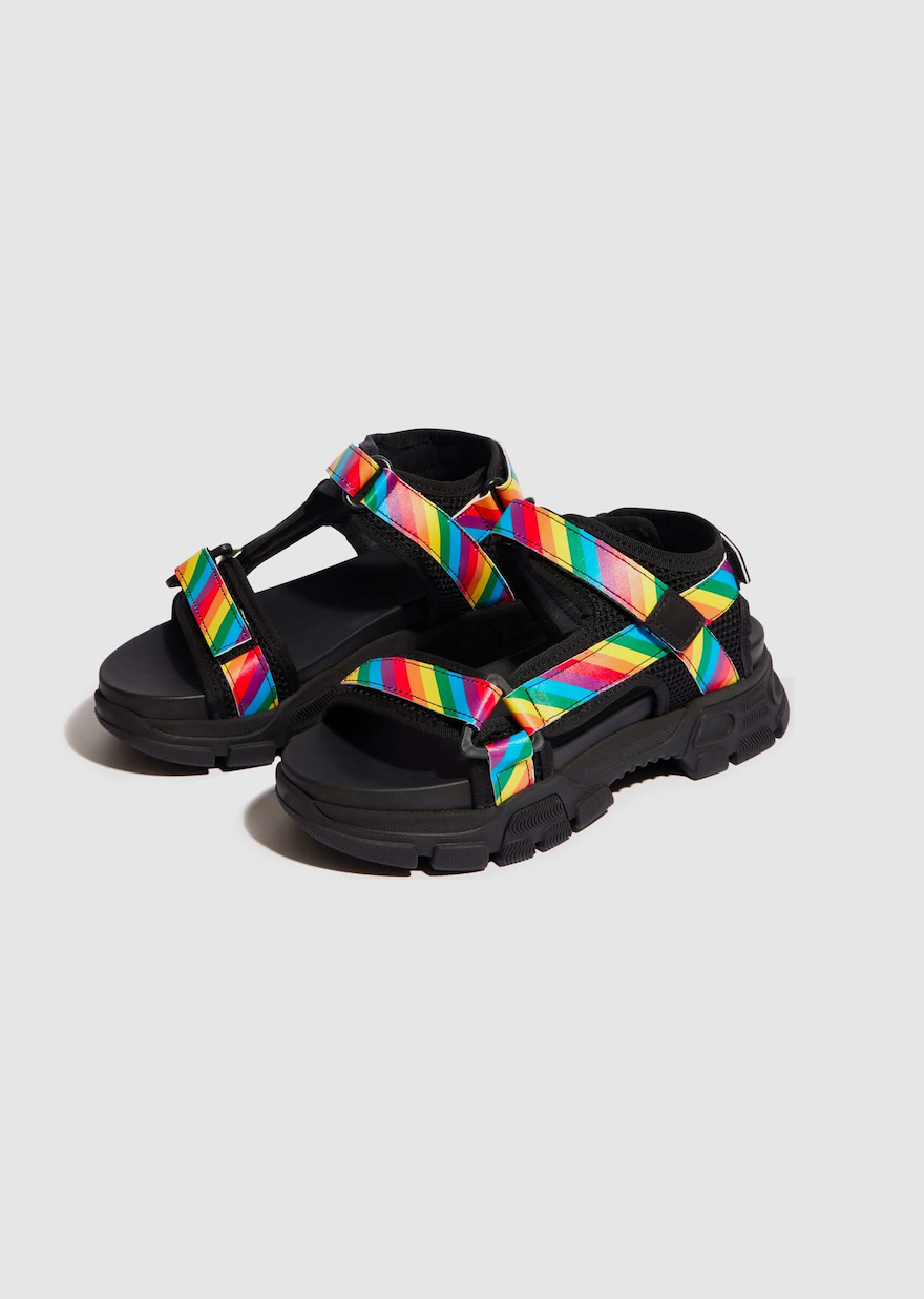 Sandalias Travis En Cuero Rainbow