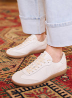 CARMEN WHITE LEATHER SNEAKER PETITE MENDIGOTE