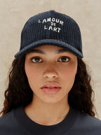 Gorra L'Amour De L'Art Terciopelo Azul Medianoche