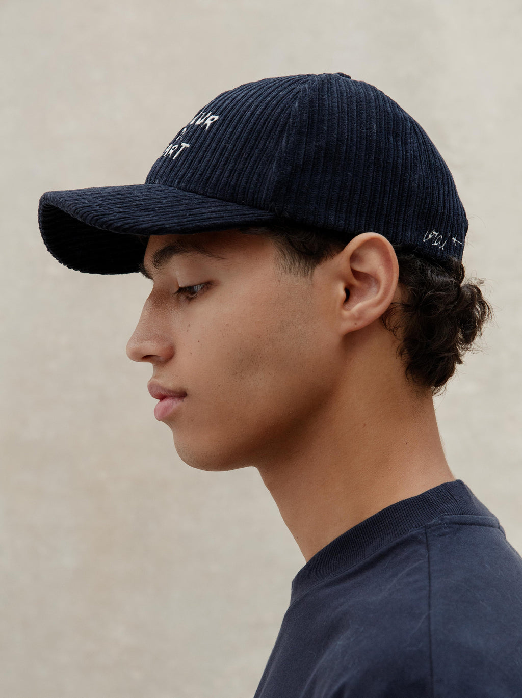 Gorra L'Amour De L'Art Terciopelo Azul Medianoche