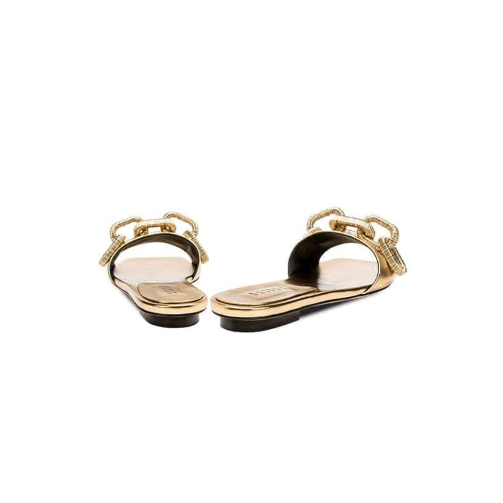 Catena Gold Flat Sandal