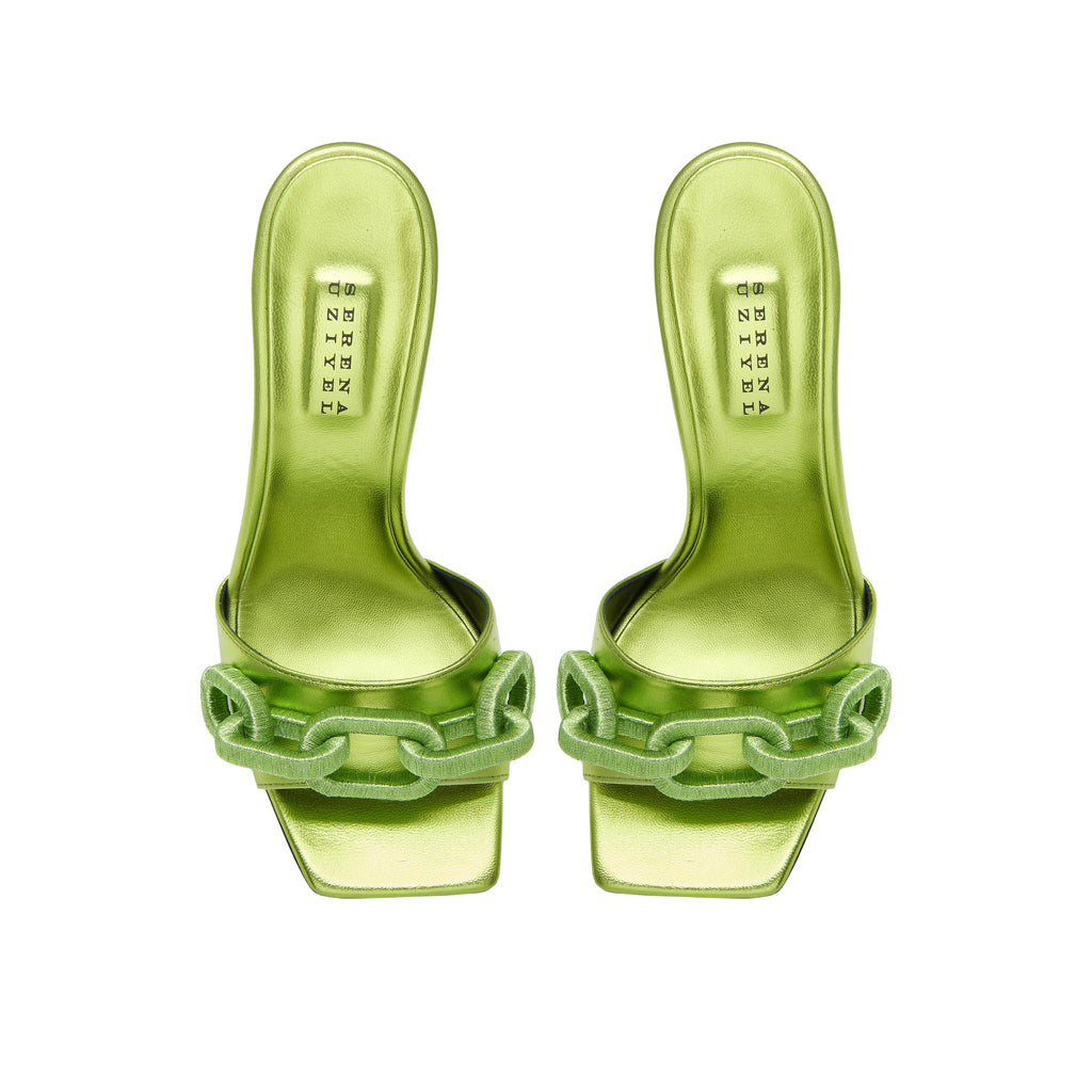 Catena Metallic Green High-Heel Sandal