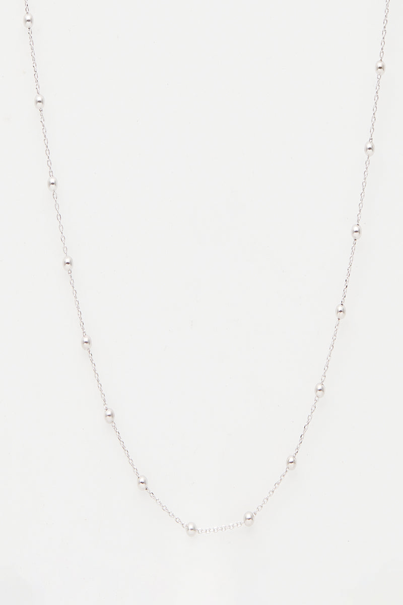 Ball chain in 375/1000 White Gold 43cm