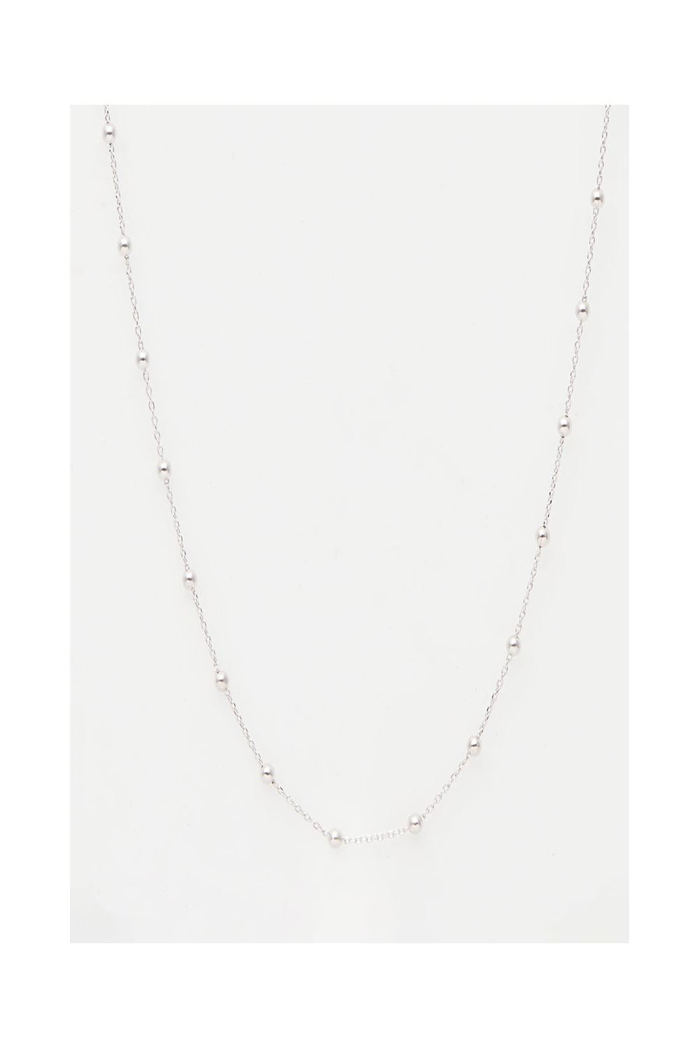375/1000 White Gold Ball Chain 43Cm