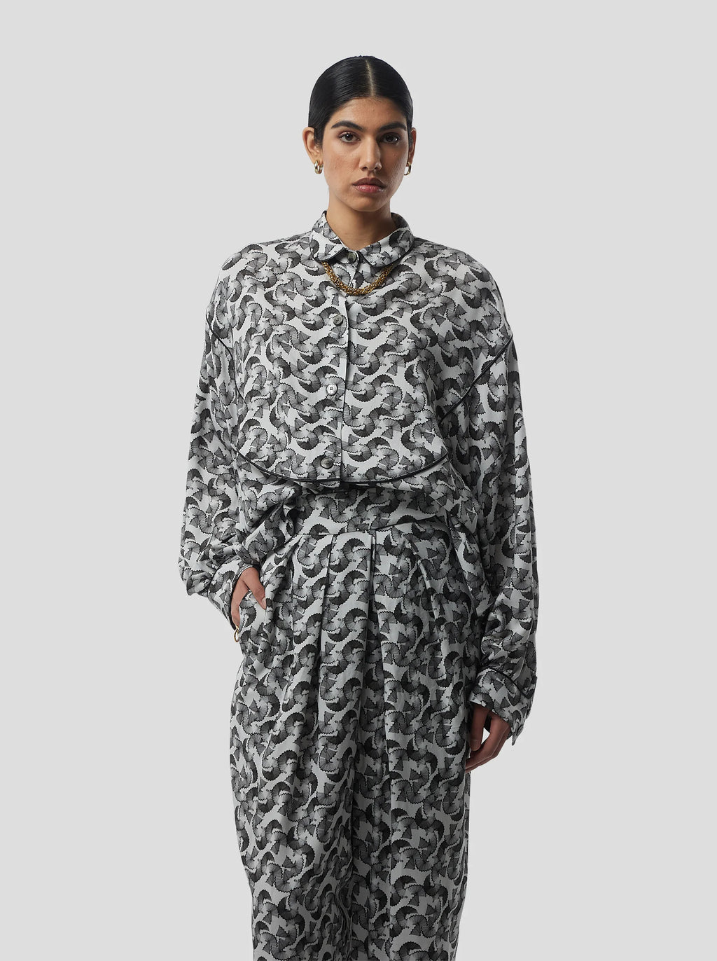 Camisa Tasman con estampado de virutas de plomo