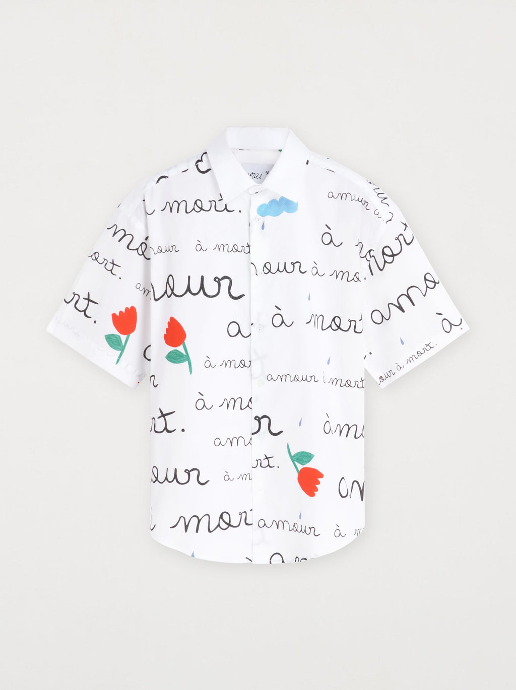 Chemise Unisexe Amour Peint Manches Courtes