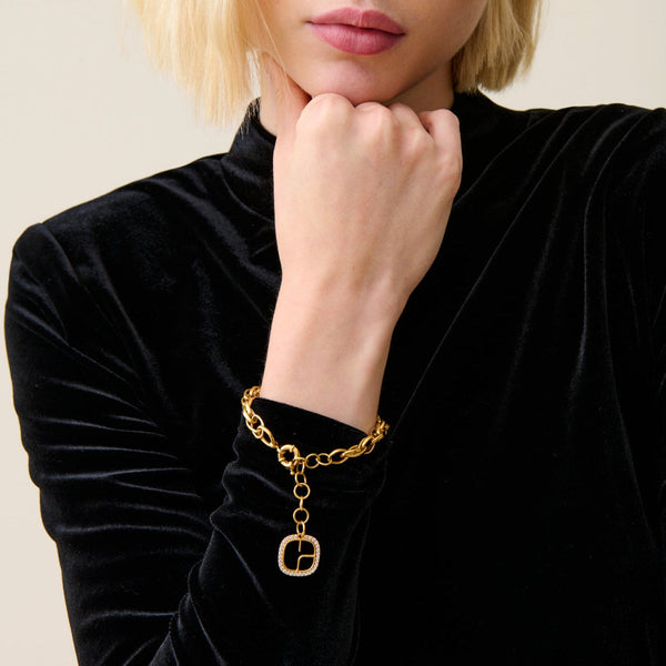Claudie Pierlot - Gold Chain Bracelet CP Logo