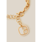 Claudie Pierlot - Gold Chain Bracelet CP Logo