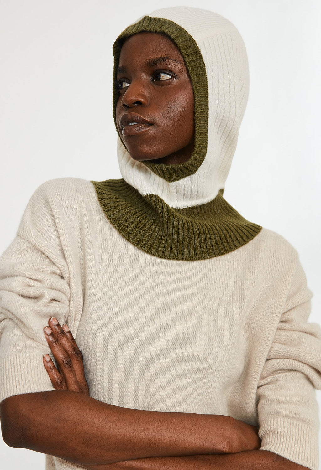 Claudie Pierlot - Bonnet - Cagoule - Blanc Casse