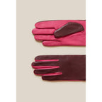 Claudie Pierlot - Gants Bicolores Cuir Logo Embossé
