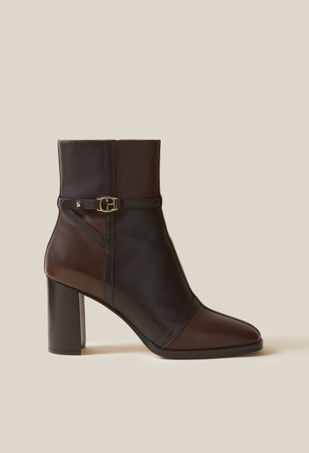 Bottines Cuir Vernis Patchwork