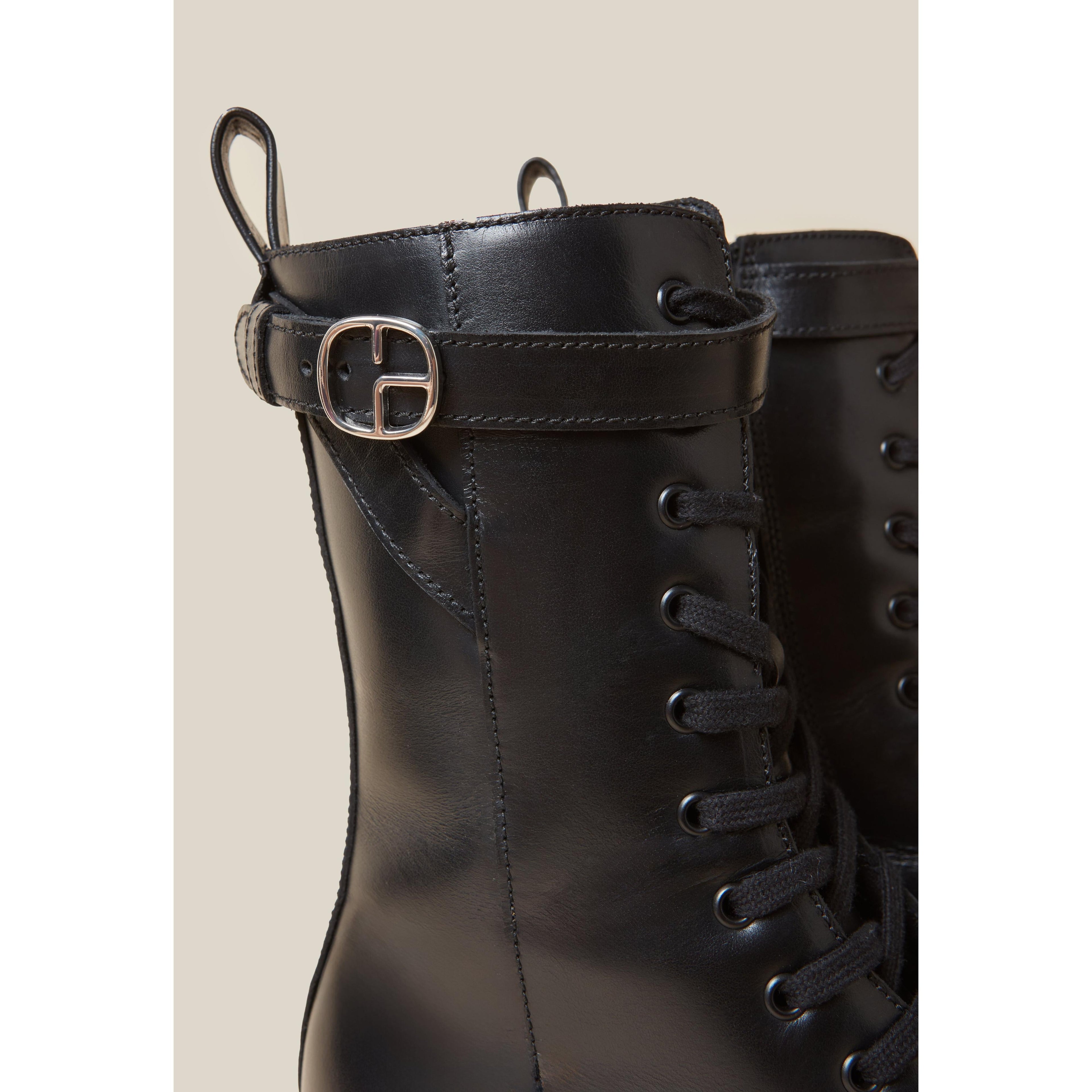 Claudie Pierlot - Bottines Hautes Rangers Cuir