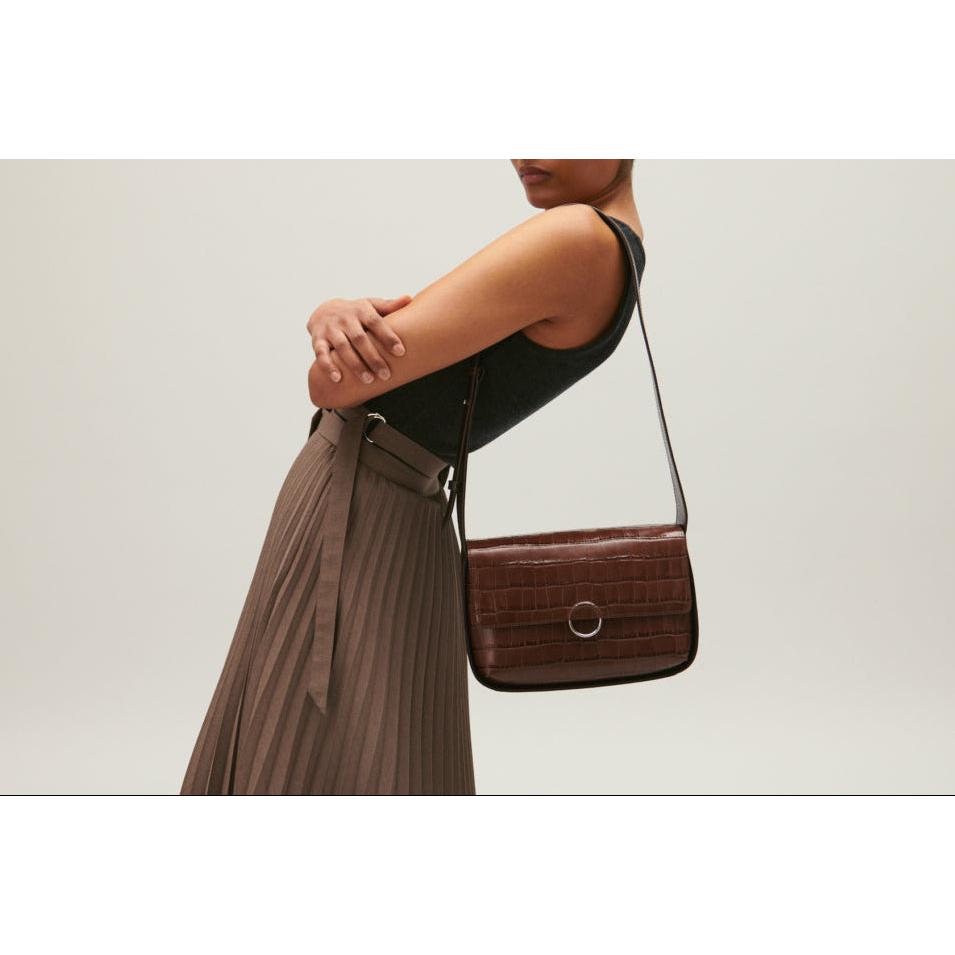 Claudie Pierlot - Bolso Alix de dos materiales marrón