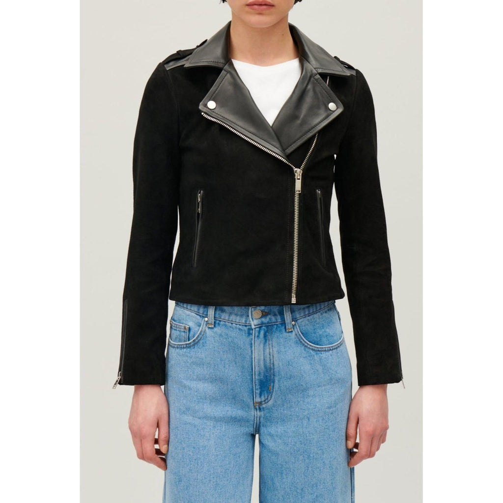 Claudie Pierlot - Veste En Cuir Noir
