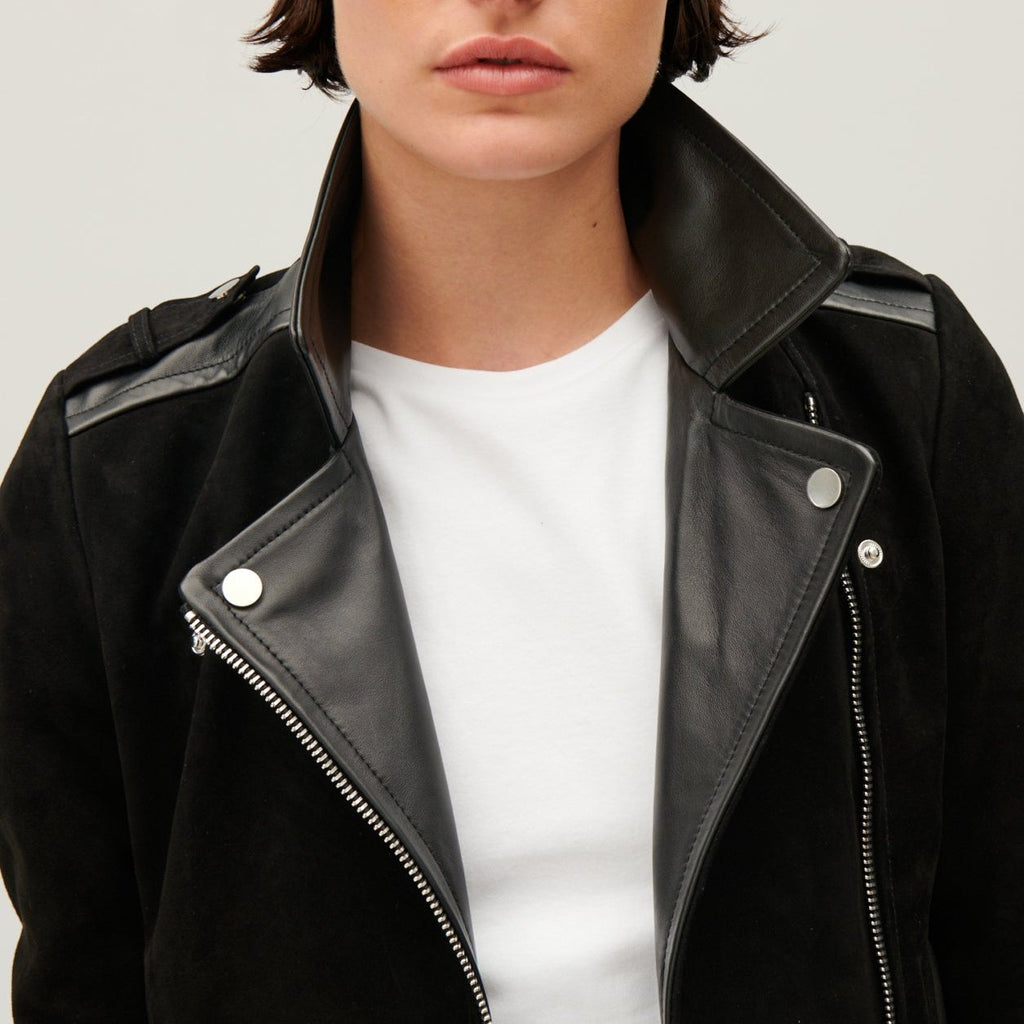 Claudie Pierlot - Veste En Cuir Noir