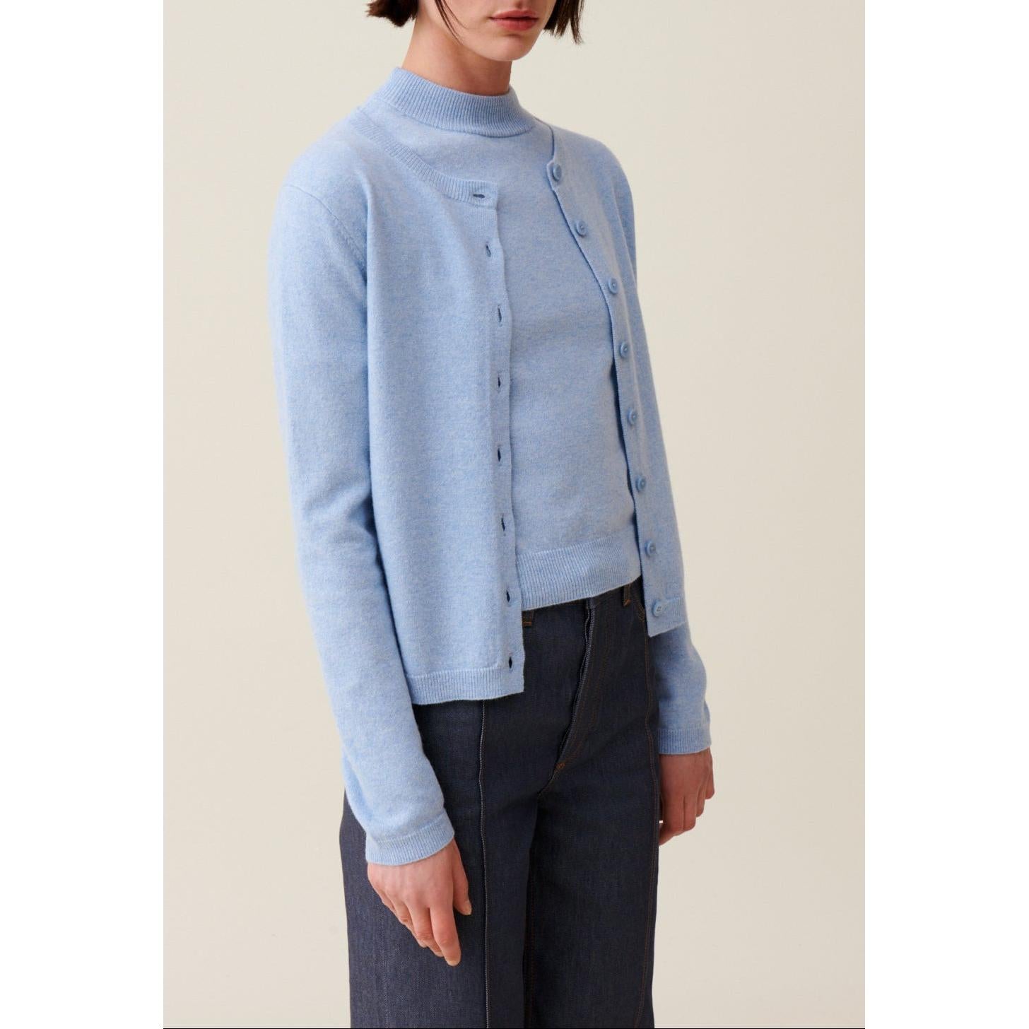 Claudie Pierlot - Buttoned Wool Cardigan with CP Embroidery