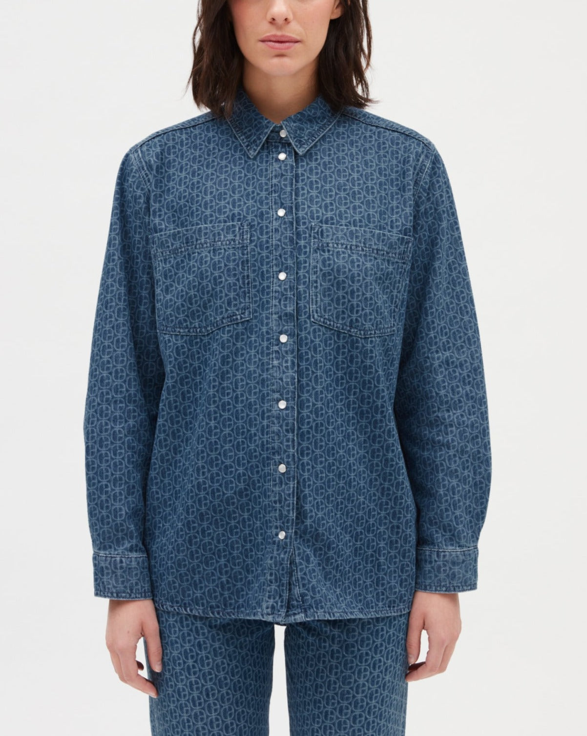 Claudie Pierlot - Camisa - Citrus - Denim azul medio