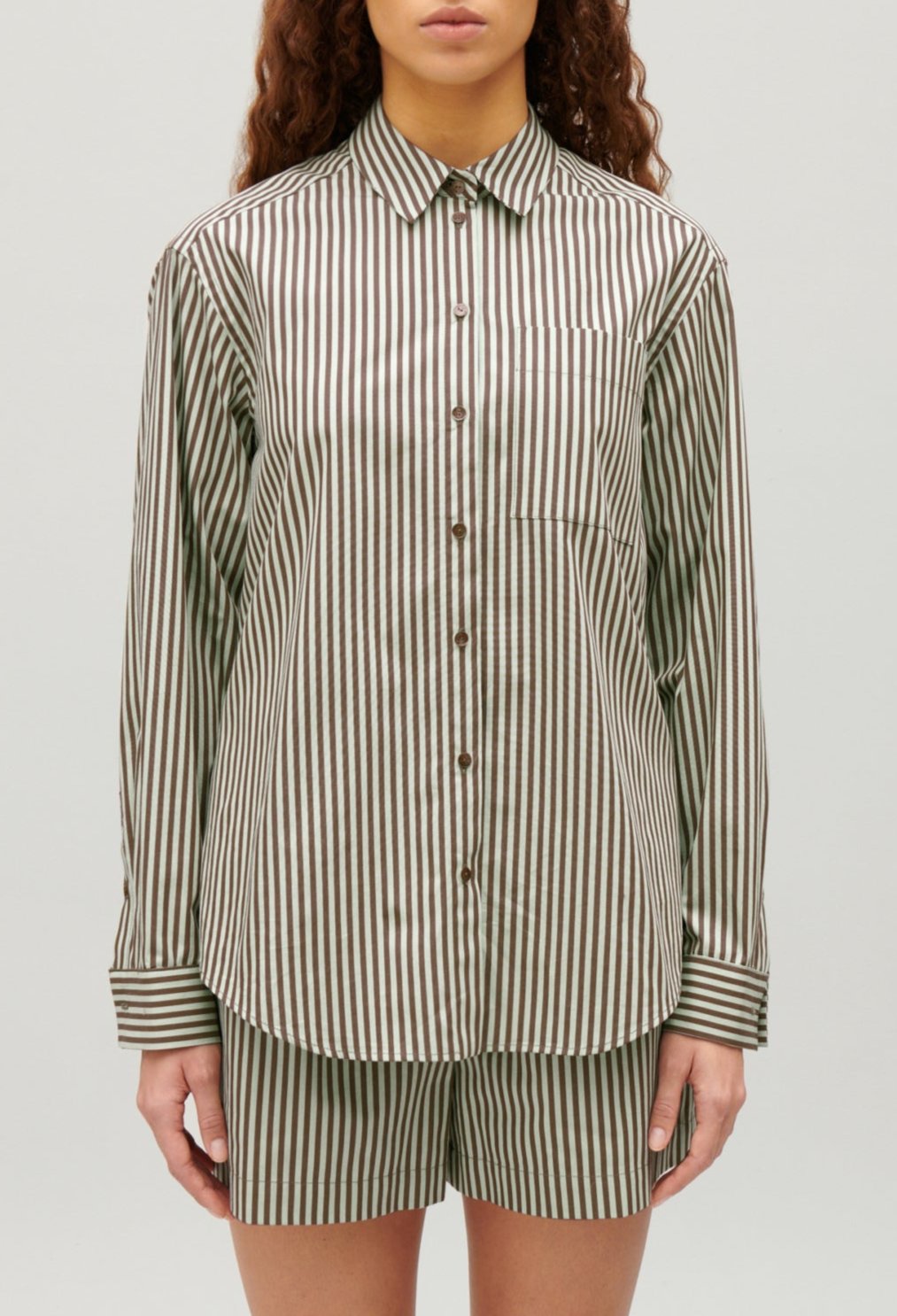 Claudie Pierlot - Chemise - Calissi Rayures Vert - Vert