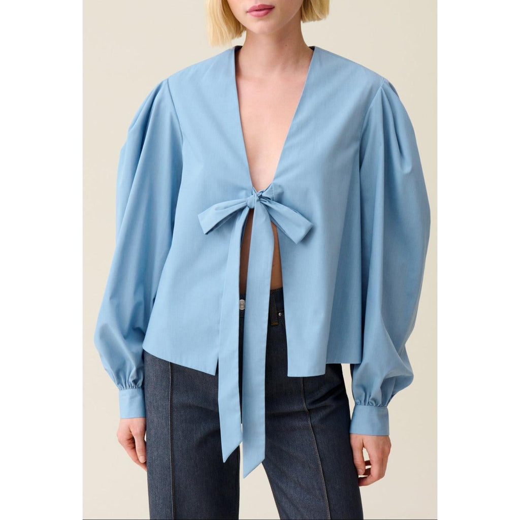 Claudie Pierlot - Blusa Cuello V Para Anudar