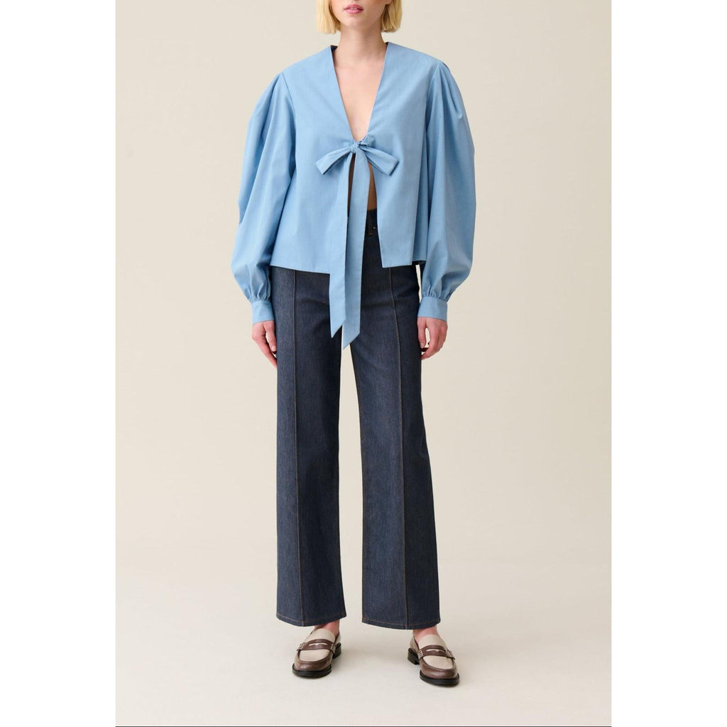Claudie Pierlot - Blusa Cuello V Para Anudar