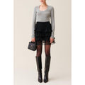 Black Short Ruffled Skirt