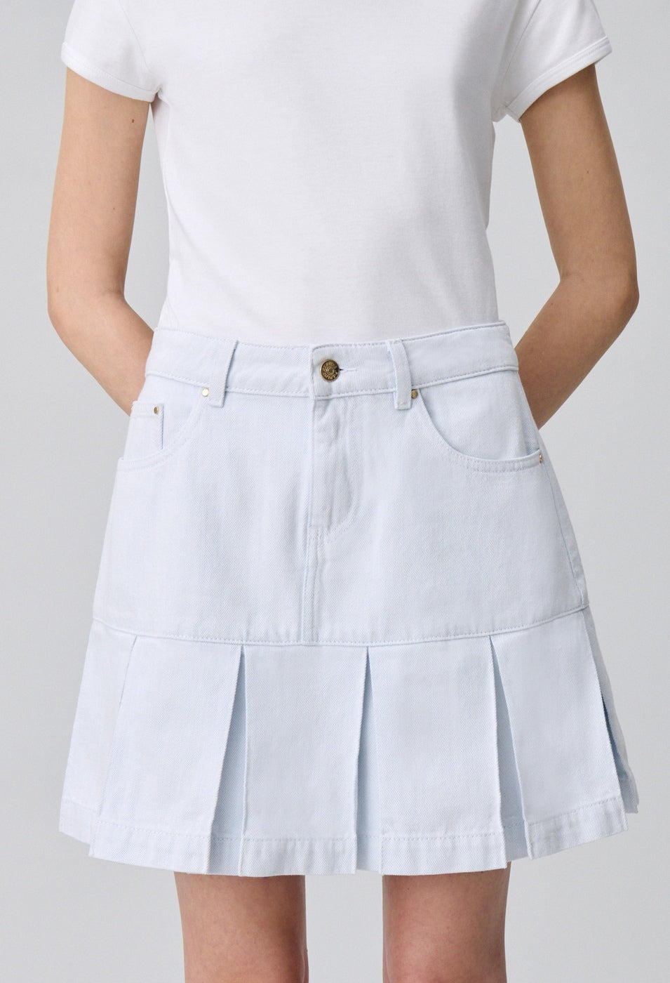 Salamander Denim Skirt Very Light Blue
