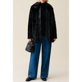 Black Faux Fur Coat