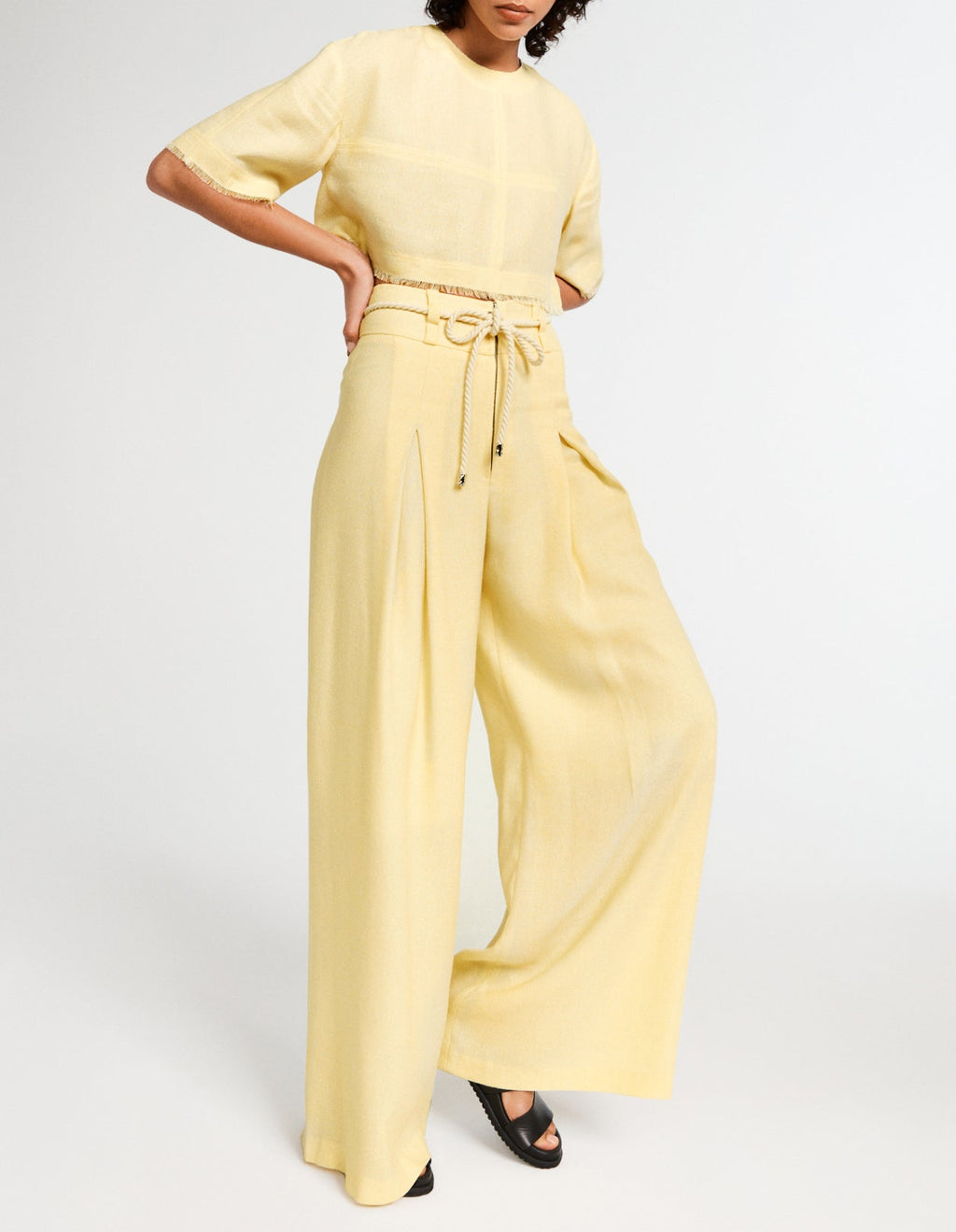 Claudie Pierlot - Polie Trousers - Pale Yellow