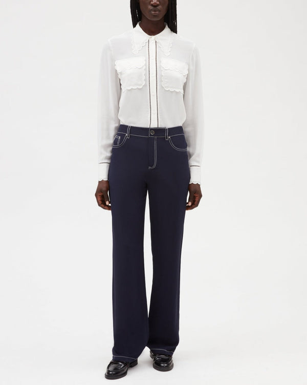 Claudie Pierlot - Trousers - Palinosoielong - Ink
