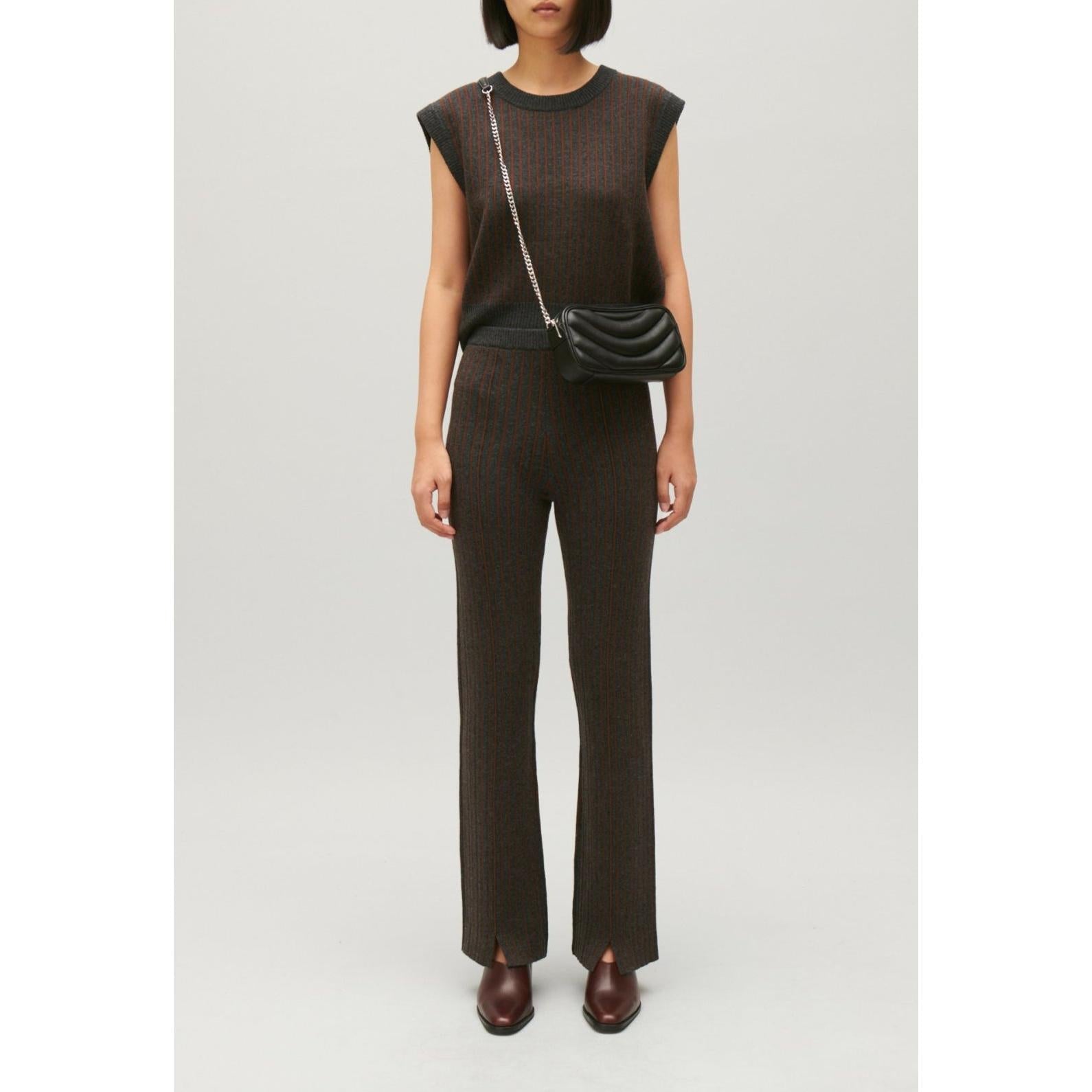 Claudie Pierlot - Pantalon Maille Rayée