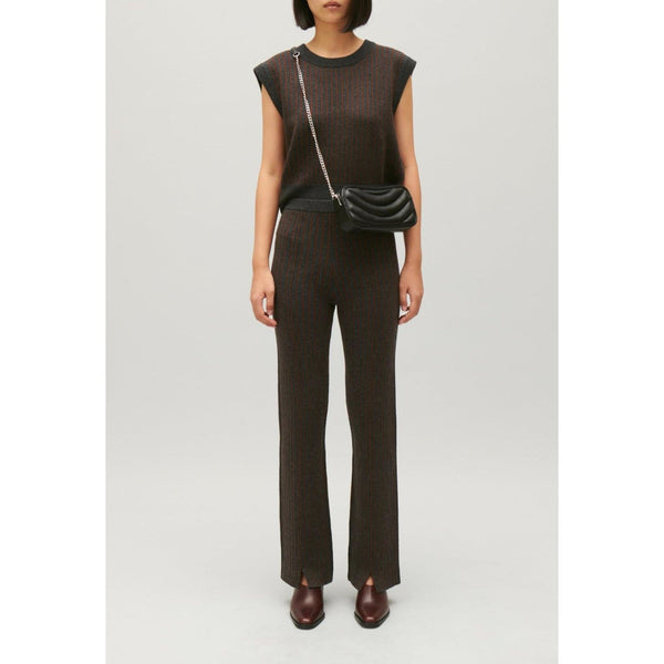 Claudie Pierlot - Pantalon Maille Rayée