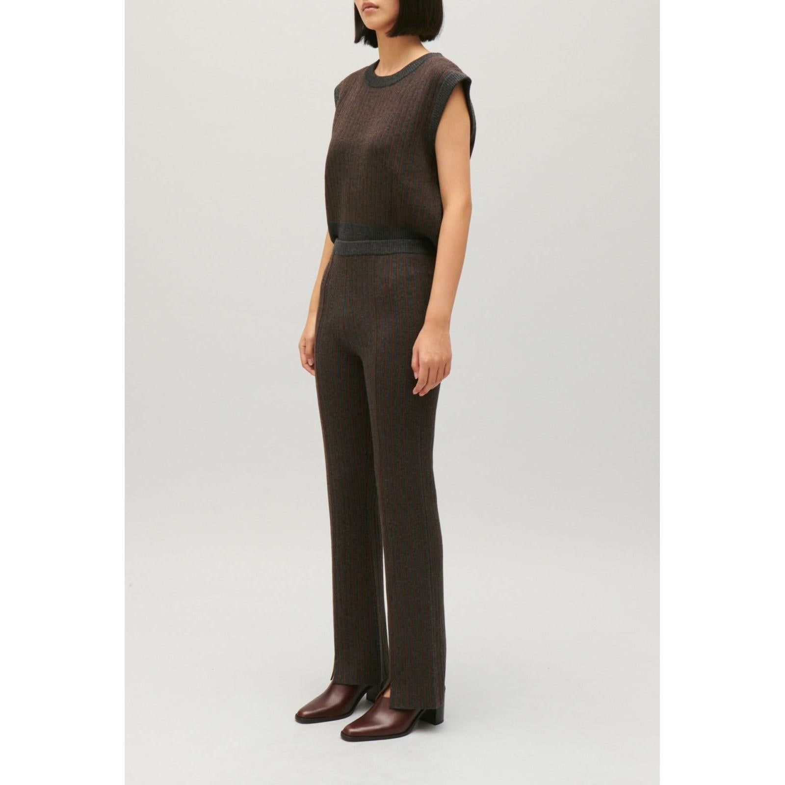 Claudie Pierlot - Pantalon Maille Rayée
