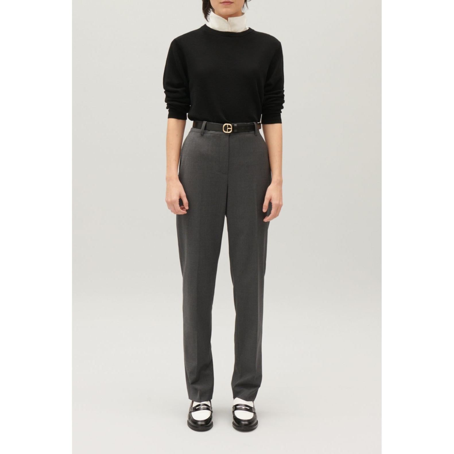 Mottled Grey Tailored Trousers