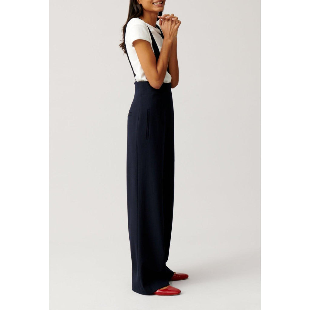 Navy Braces Trousers