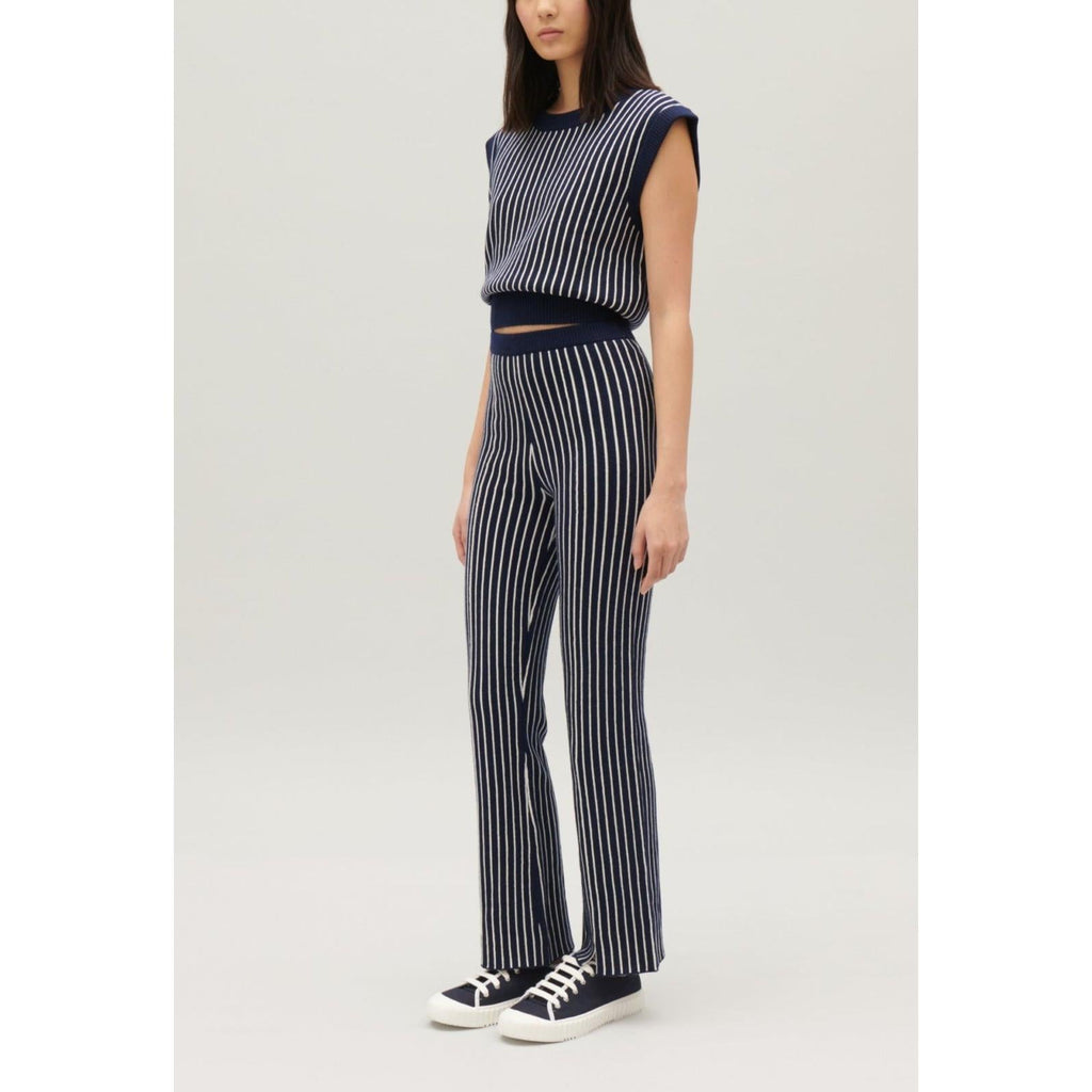 Claudie Pierlot - Pantalon Maille Rayures