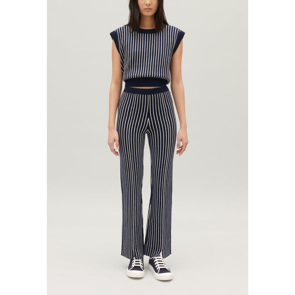Claudie Pierlot - Pantalon Maille Rayures