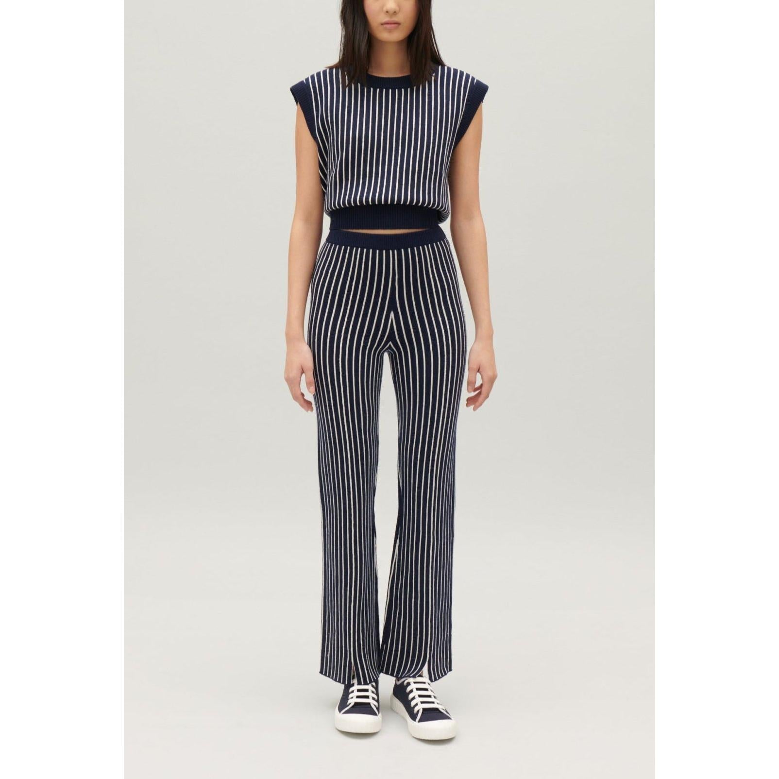 Claudie Pierlot - Pantalon Maille Rayures