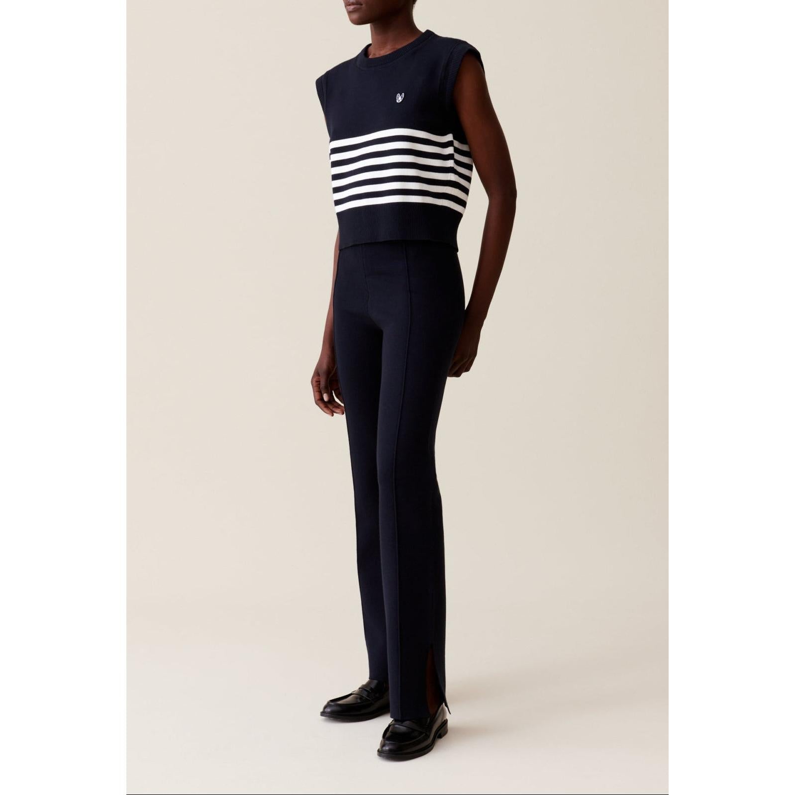 Pantalones de punto azul marino