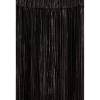 Pantalon Fluide Plissé Argenté