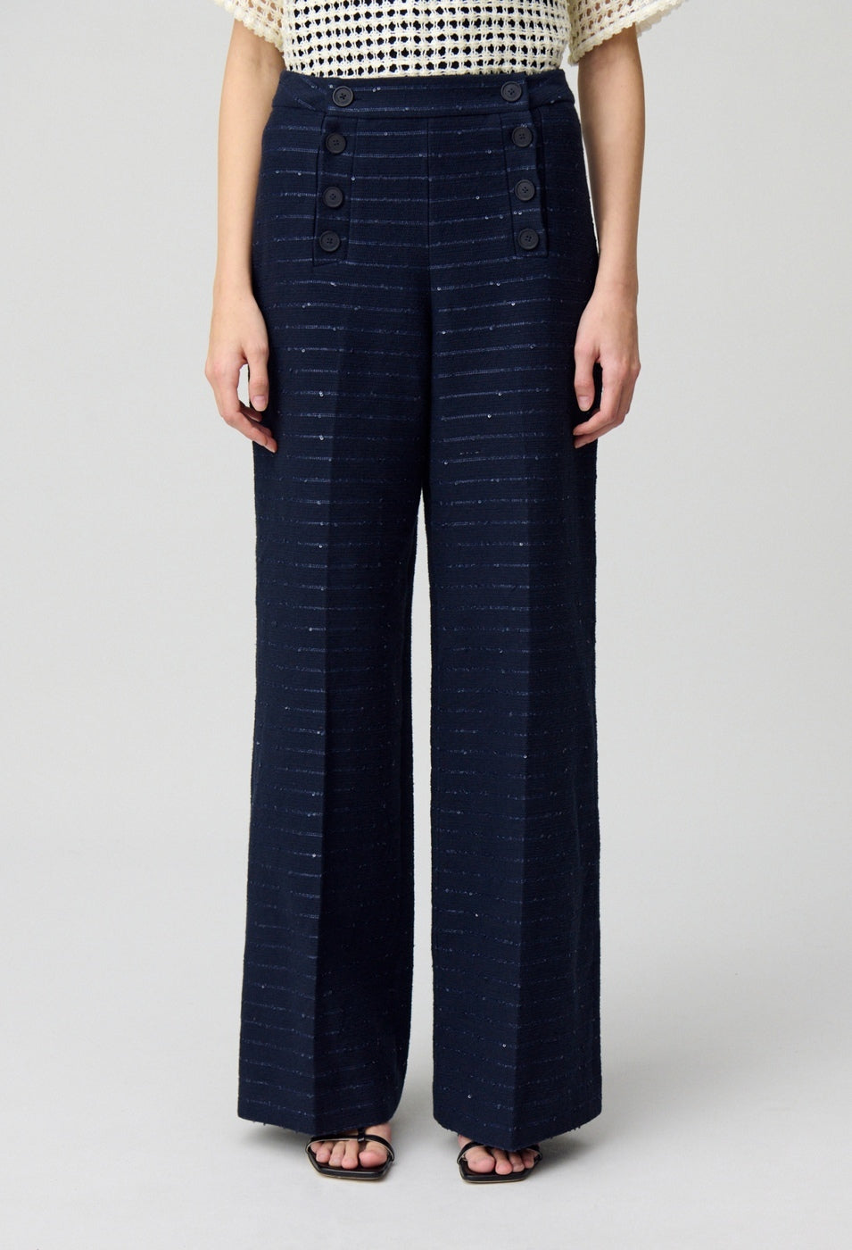 Navy Paulierayee Trousers